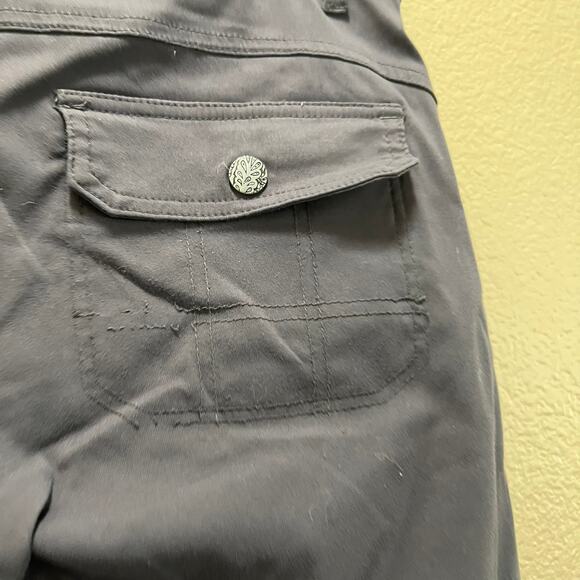 Prana Zion Halle Pants Black Hiking Stretch Outdoor Wear Dark Grey Sz 8 - Picture 7 of 9